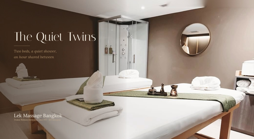 Lek Massage Bangkok - BTS Klongsan-The Quarter Chaophraya Lek Massage The Quarter Chaophraya – เล็ก มาสสาจ เดอะ ควอเตอร์ เจ้าพระยา สปาครบวงจรริมแม่น้ำเจ้าพระยา 3